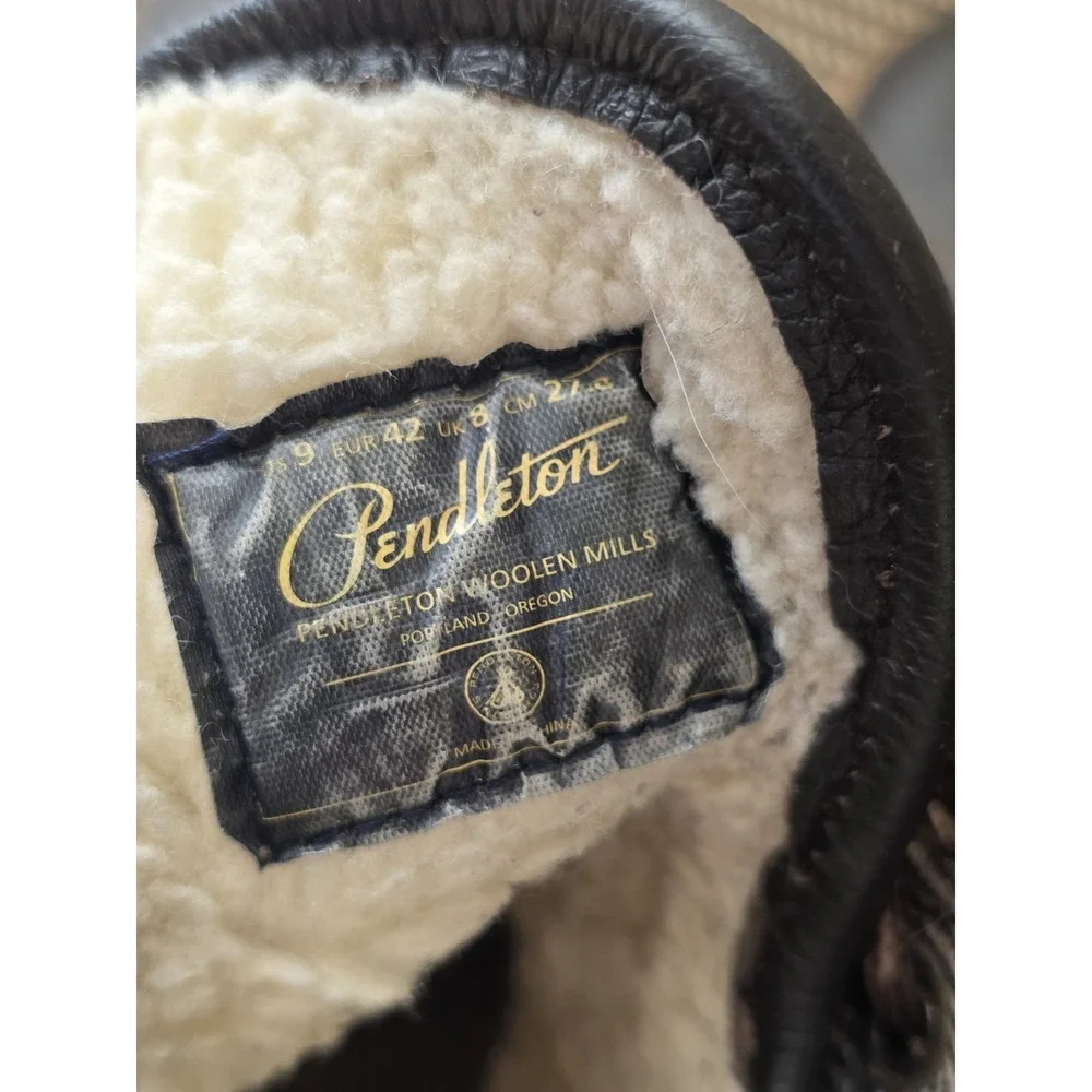 Pendleton Insulated Plaid Heritage Duck Winter Snow Boots Mens Size 9